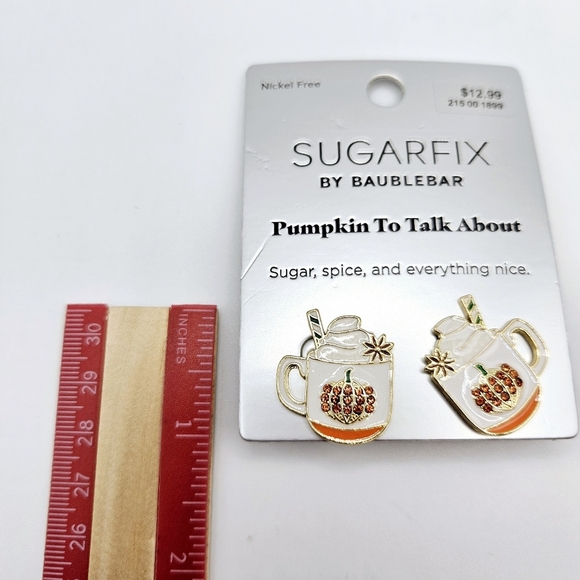Sugarfix by BaubleBar Pumpkin to Talk About Post Earrings New - Picture 2 of 3